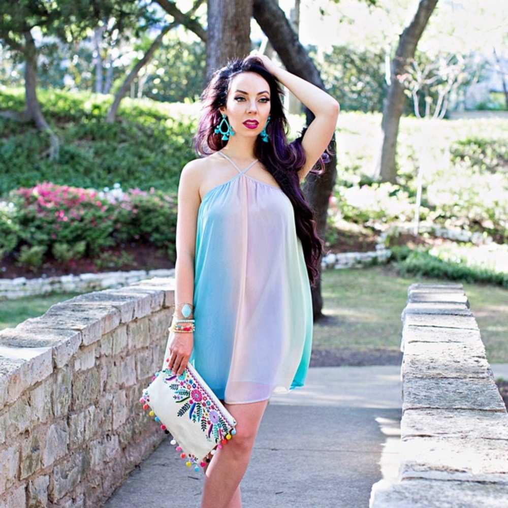 Show me your mumu rainbow mini dress